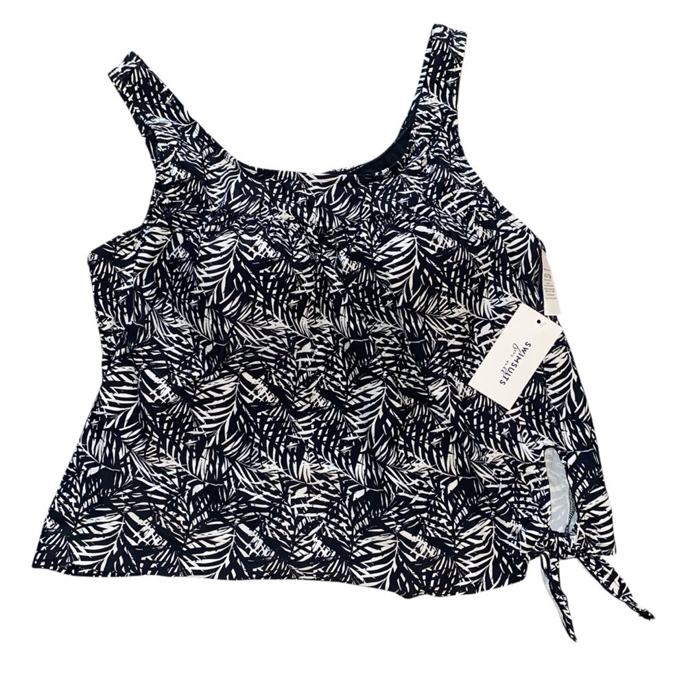 Swimsuits for All Side Tie Blouson Tankini Top Size 20